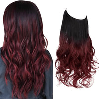 Black to Wine Red Ombre